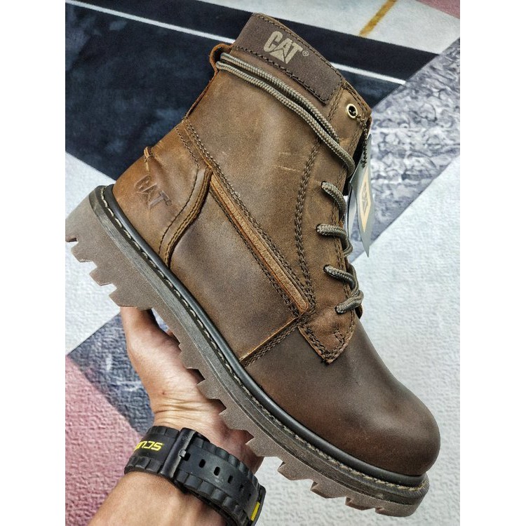 leather caterpillar boots