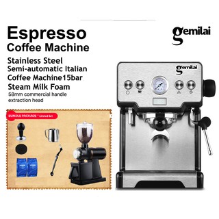 Gemilai CRM3605 (1 Year Warranty) Italian Coffee Machine High Pressure ...