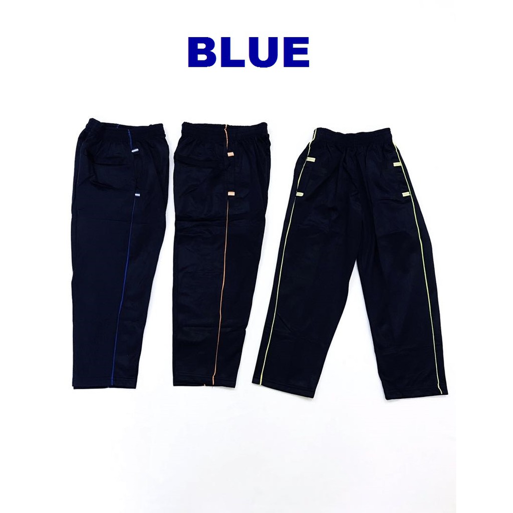 Tracksuit School Pants - BLUE & BLACK SIZE : 24 – 42 UNISEX ( P5796 ) Seluar Sukan Sekolah / Seluar Panjang Sukan