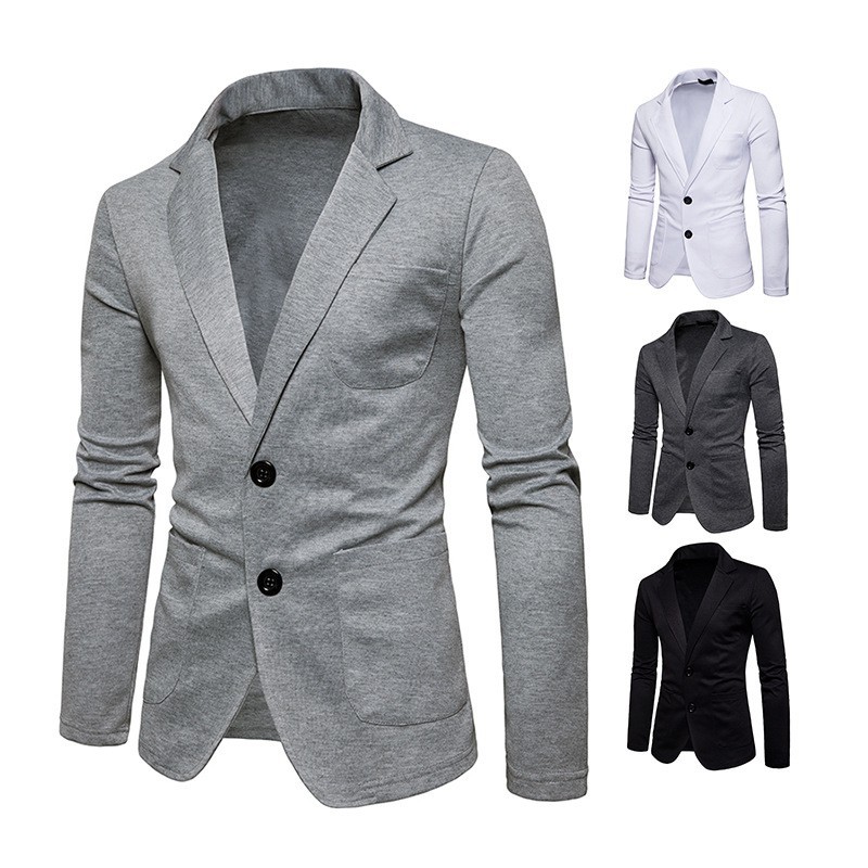 Chilala Lelaki Berpakaian Slim Fit Kasual Blazer Lengan Panjang Fesyen Lelaki Jaket Kot Siap Stokin Lelaki Blazer Shopee Malaysia