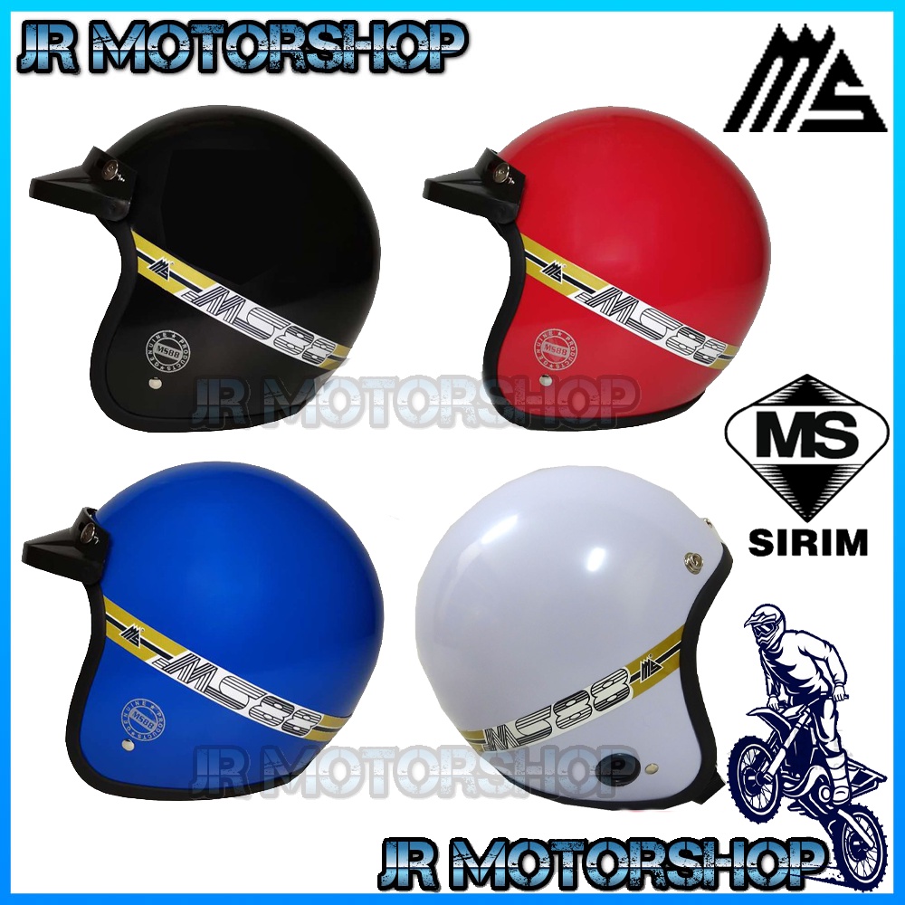 MS88 HELMET 100 ORIGINAL / bogo visor helmet 3 button bogo visor