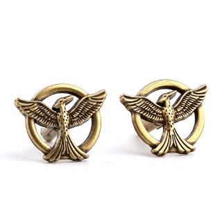 Hot Selling Movie Accessories Hunger Game 3 Alloy Round Bird French Cufflinks Factory Direct Sales Casual Cufflinks