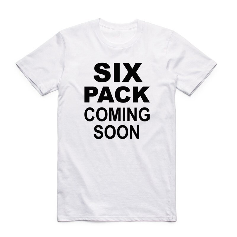 Asian Size Printing Six Pack Coming Soon T Shirt Casual O Neck Short Sleeve Workout Fitness White Ts Shopee Malaysia - t shirt six pack roblox