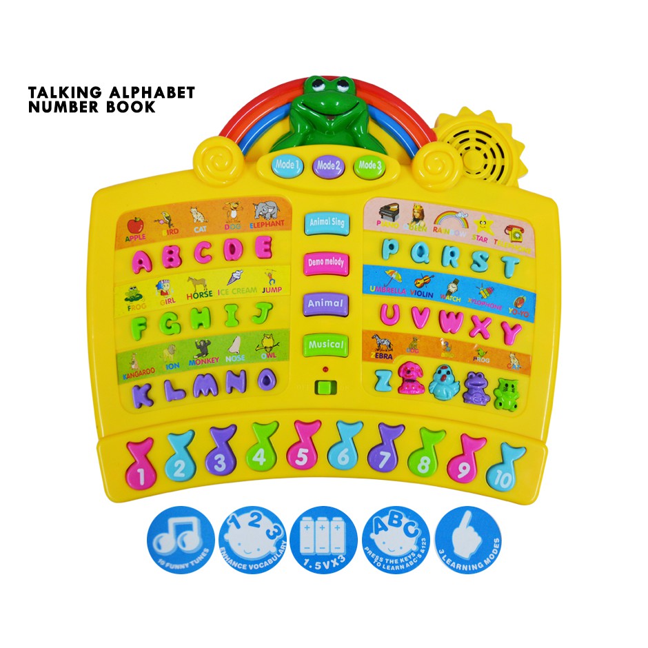 Talking Number/Alphabet Electronic Book With Music For Kids Learning