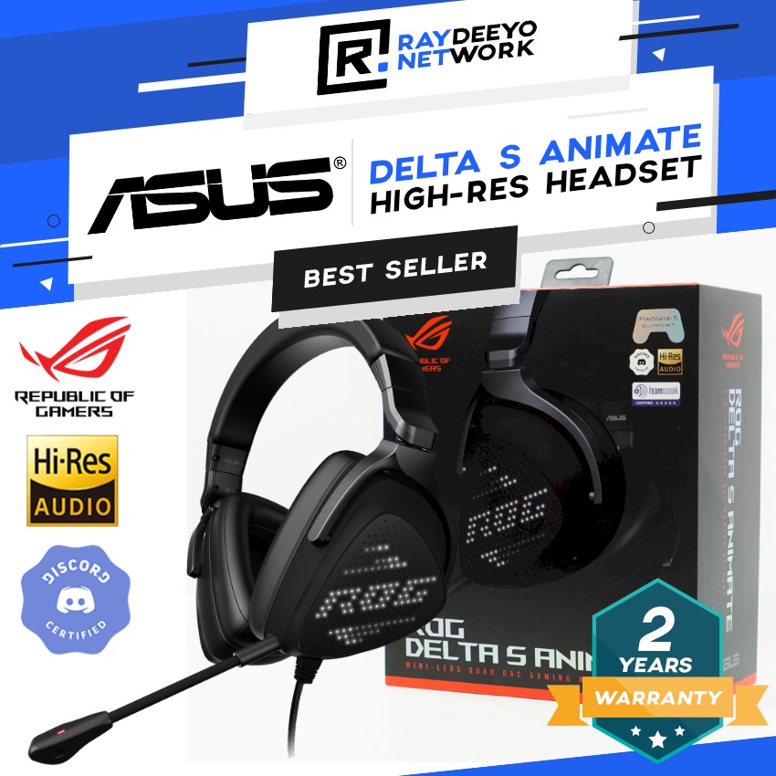 Asus ROG Delta S Animate Gaming Headset [Customizable AniMe Matrix ...