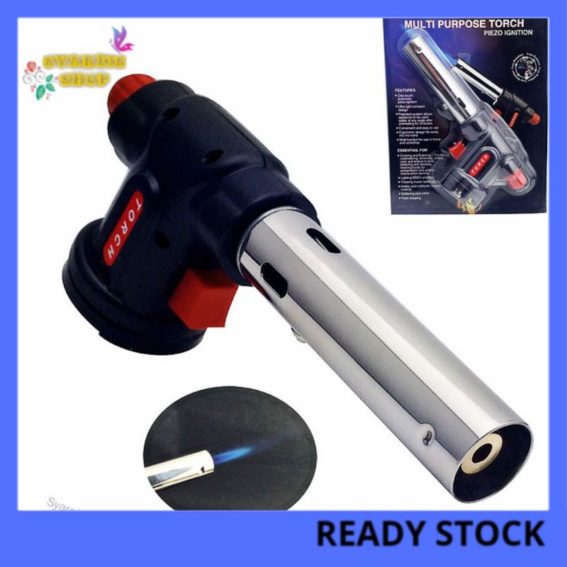 Multipurpose Barbecue Cooking Baking Butane Burner Electronic Ignition Fire Blow Torch Kepala Pemetik Api Elektronik