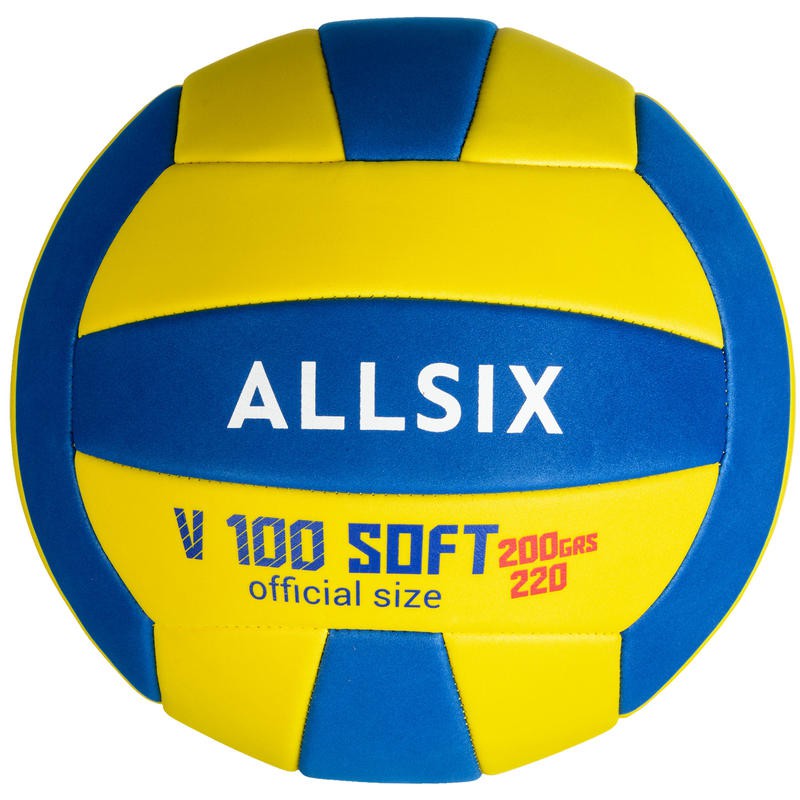 Allsix Ages 6 to 10 Years Soft Foam Volleyball Blue Yellow x1 200g