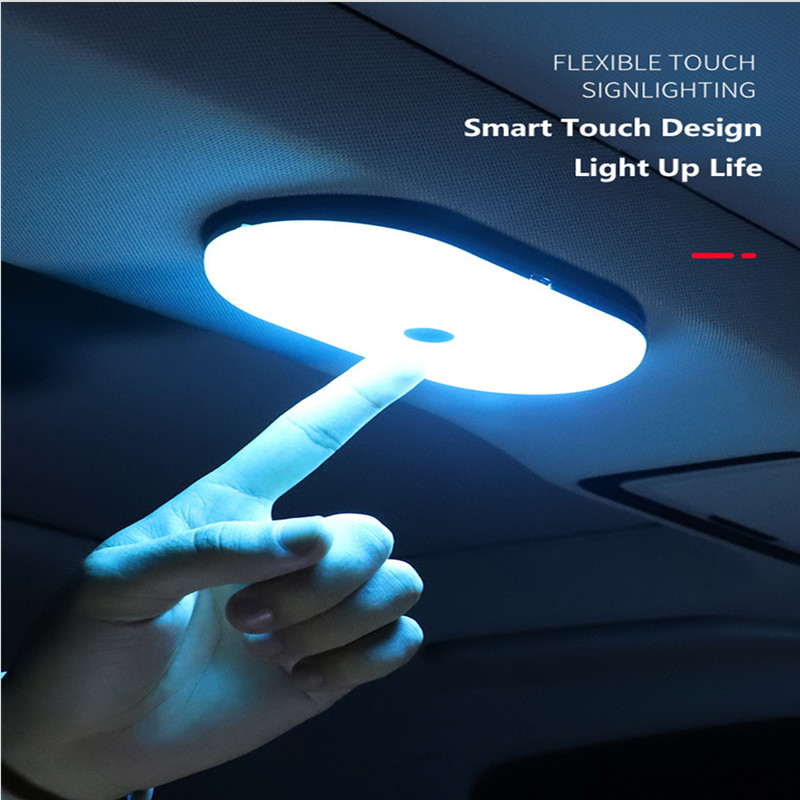 Car Interior Reading Light LED Night Square Touch Light 3