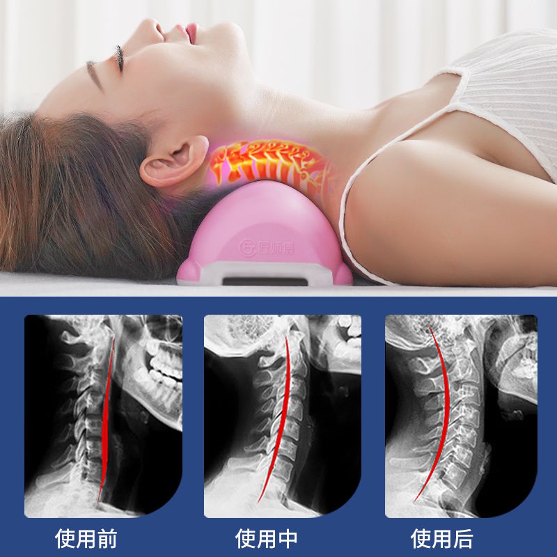 颈椎修复按摩枕头 颈椎枕头修复颈椎专用理疗枕反弓病人牵引曲度变直矫正加热护颈枕 Shopee Malaysia