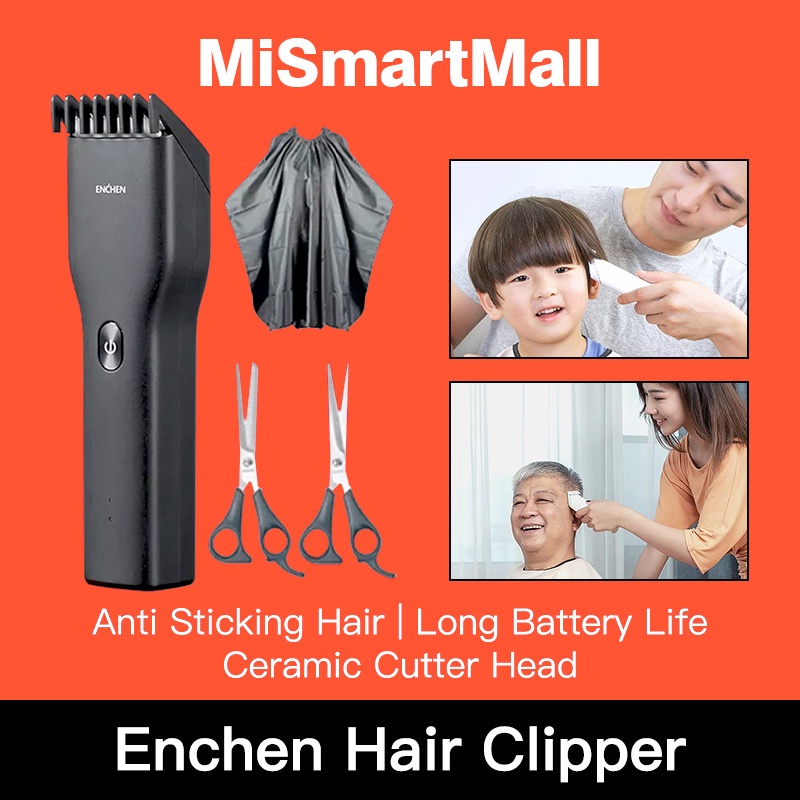 [Ready Stock] Enchen Electric Hair Clipper Trimmer USB Ceramic Hair Cutter Fast Charging Hair Clippers