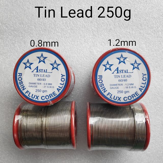 Astal (0.8mm, 1.0mm, 1.2mm) 250g Tin Lead Soldering Wire Rosin Flux