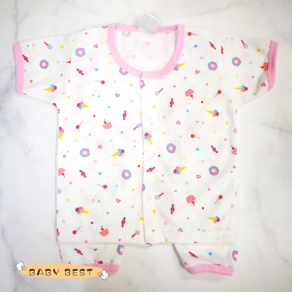 Baju Baby Lengan Pendek Seluar Panjang 幼儿短袖长裤套装 Ice Cream 0 3 Months Shopee Malaysia