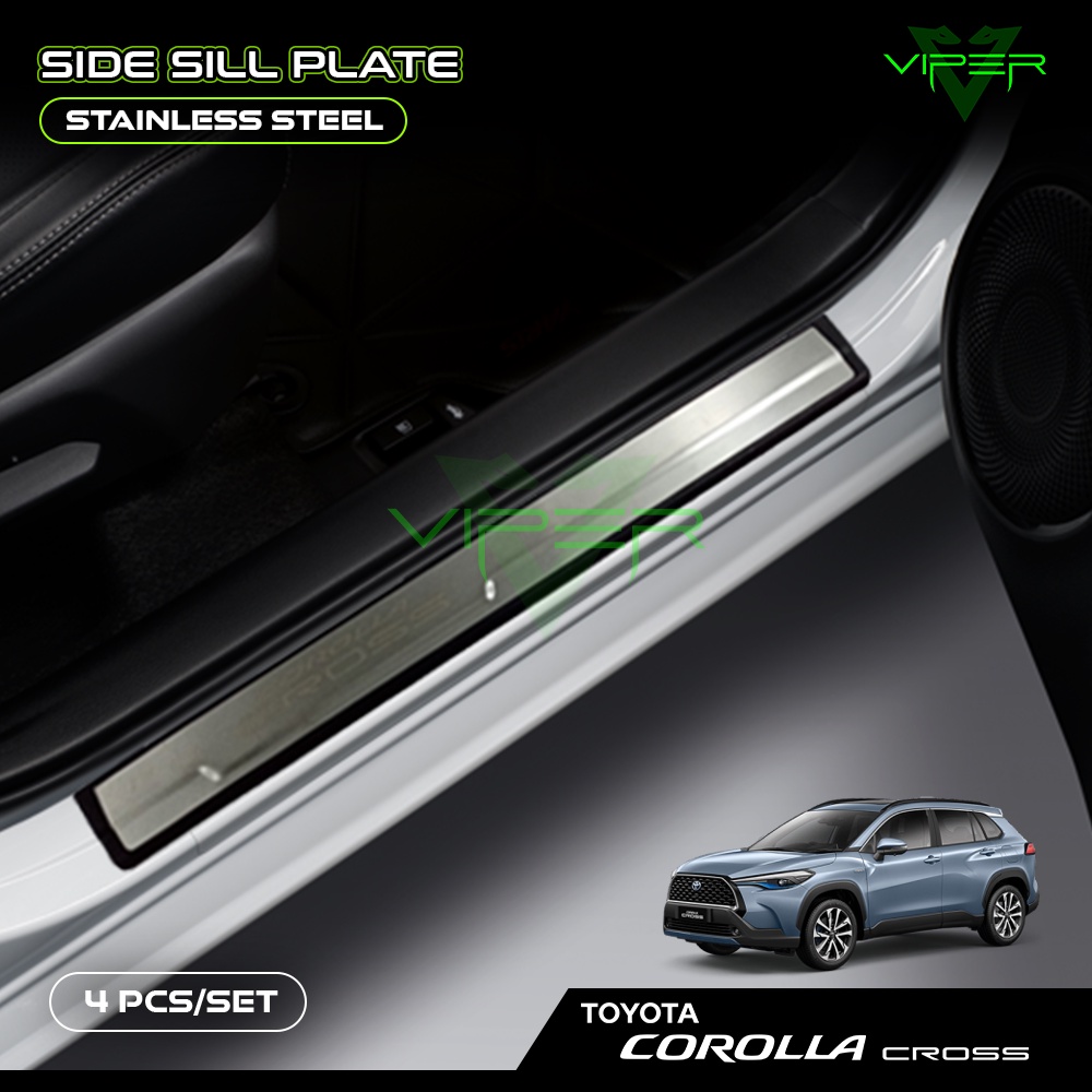 Toyota Corolla Cross STAINLESS STEEL Side Sill Plate Door Step Cover
