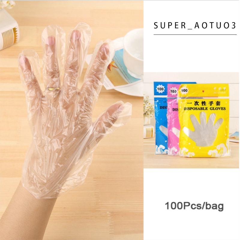 100PCS/Pack Food Grade Disposable Gloves Fruit Vegetable Gloves Baking Gloves Cleaning Gloves