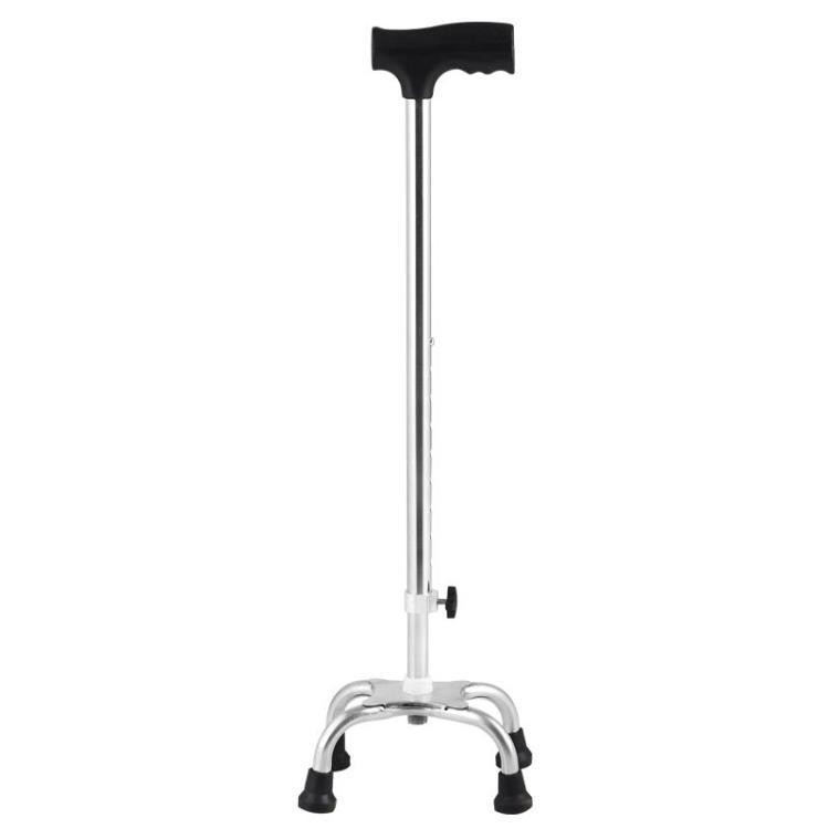 Stainless Steel Height Adjustable Light Weight Quad Cane Tongkat 拐杖