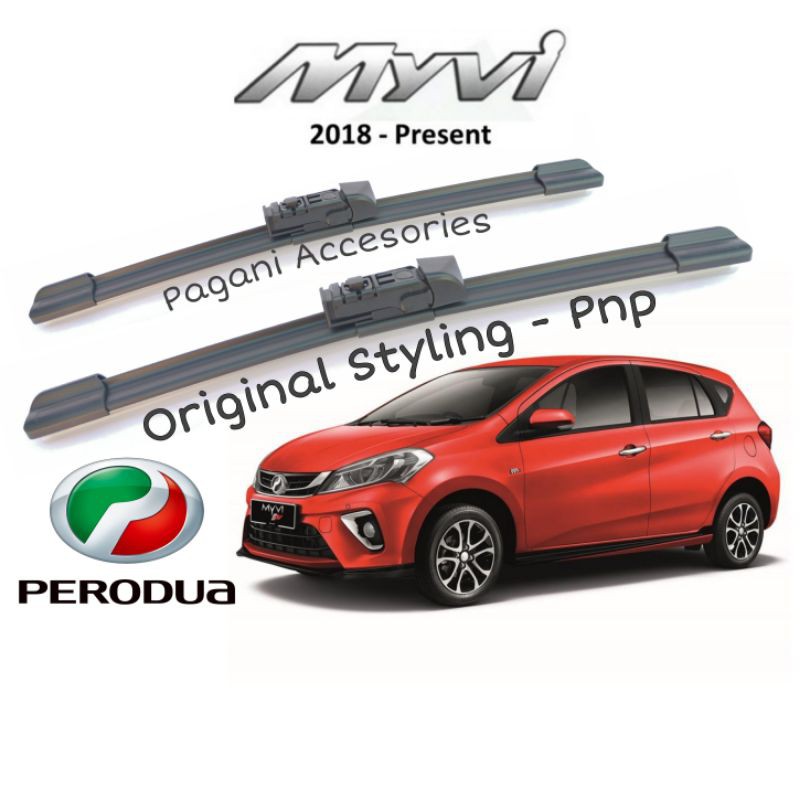 Perodua Myvi 2018' 2020' Original Styling Soft Wiper Blade Pnp New