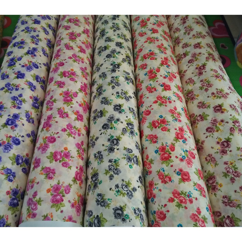 KAIN POLYESTER CORAK BUNGA KECIL BIDANG 48'' | Shopee Malaysia