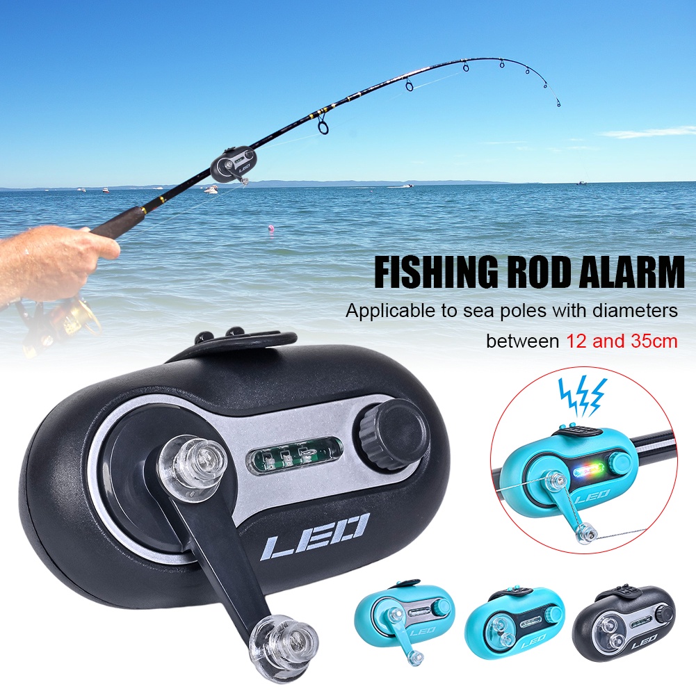 Electronic Buzzer Fishing Bite Alarm Sea Rod Sound Light Alarm Fishing Alarm Indicator Siren Fishing Accessories