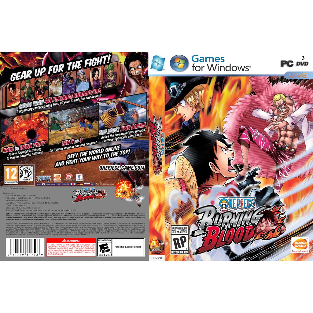 One Piece Burning Blood Pc Game Offline Dvd Installation Shopee Malaysia
