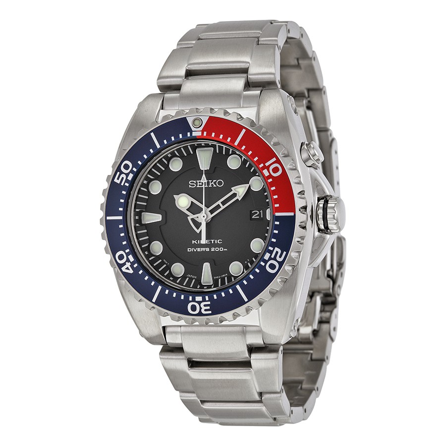 Seiko Kinetic Diver's Blue Dial Stainless Steel Men's Watch  SKA369 | Shopee Malaysia