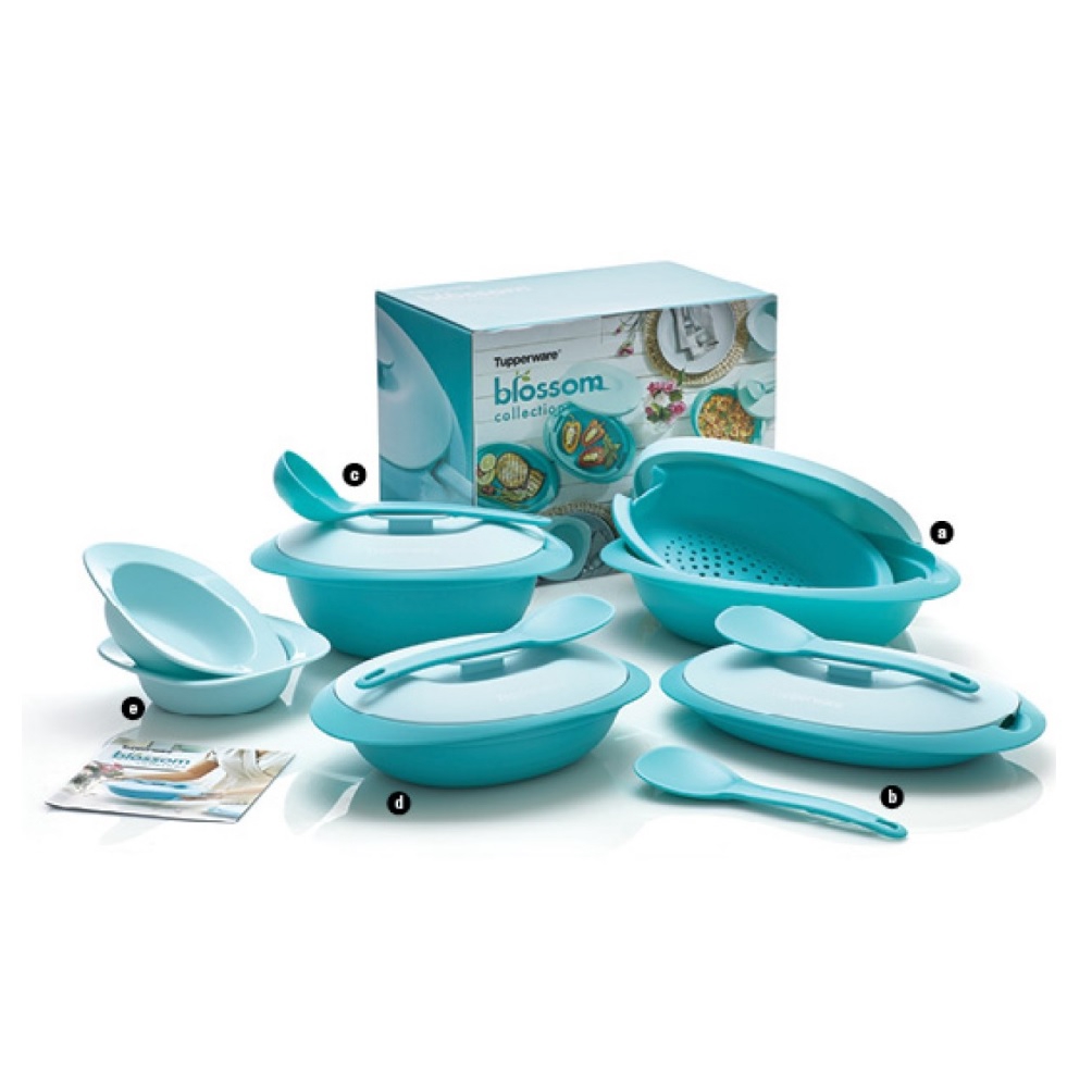 Tupperware Blossom Microwaveable Serveware Set Shopee Malaysia