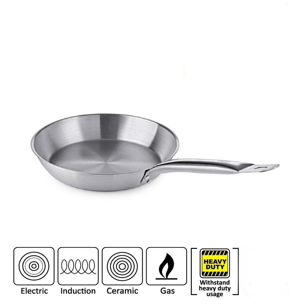 Gorilla Sandwich Bottom Frying Pan Professional Chef Grade / Heavy Duty / Stainless Steel (20-32cm)