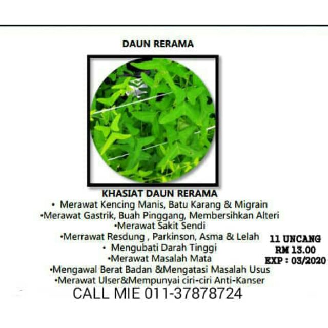 Teh Daun Rerama Rm 12 Shopee Malaysia