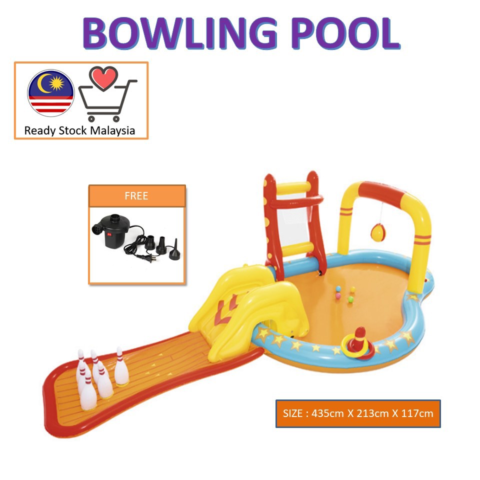 Inflatable Swimming Pool Playground Slide Bowling Basketball Water