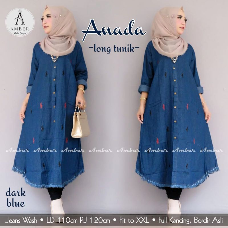 denim long tops