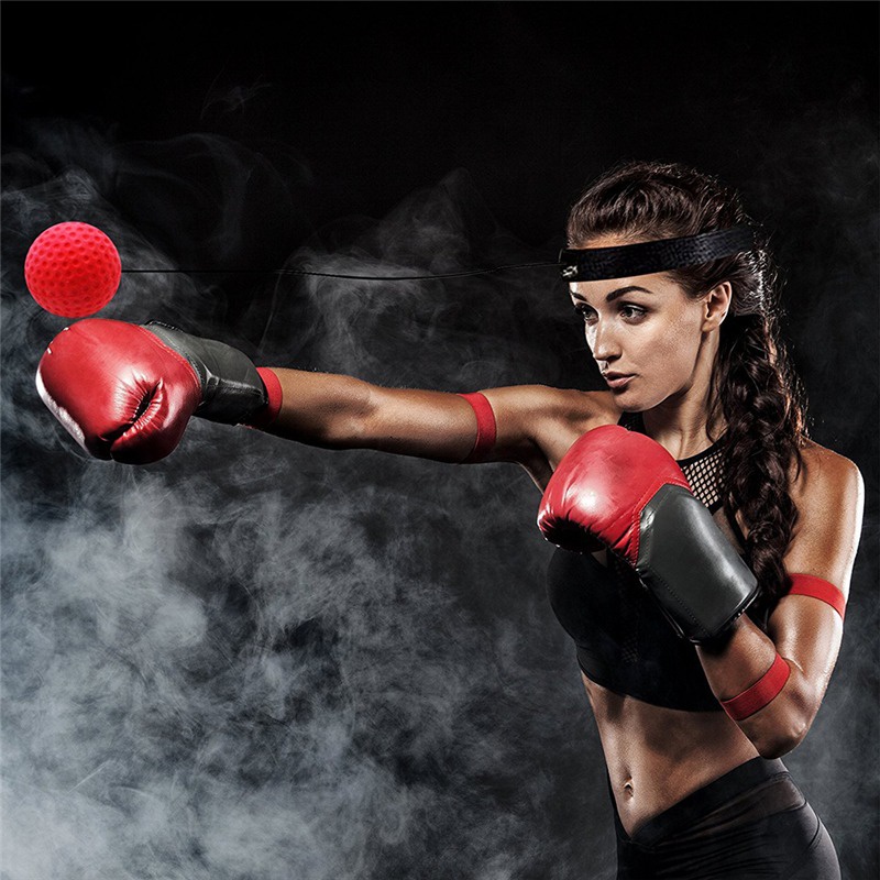 Boxing REACT Training Fight Ball Reflex Boxer Speed Punch Head Cap String Ba RUI 