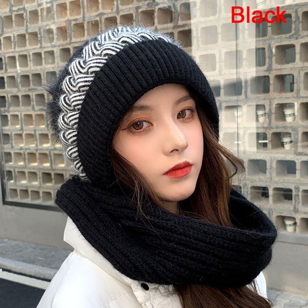 woolen scarf with cap