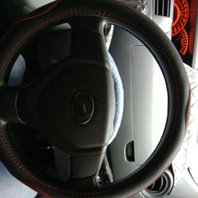 Perodua Alza PU Leather Elegant Monogram Steering Wheel  Perodua Alza PU Leather Elegant Monogram Steering Wheel