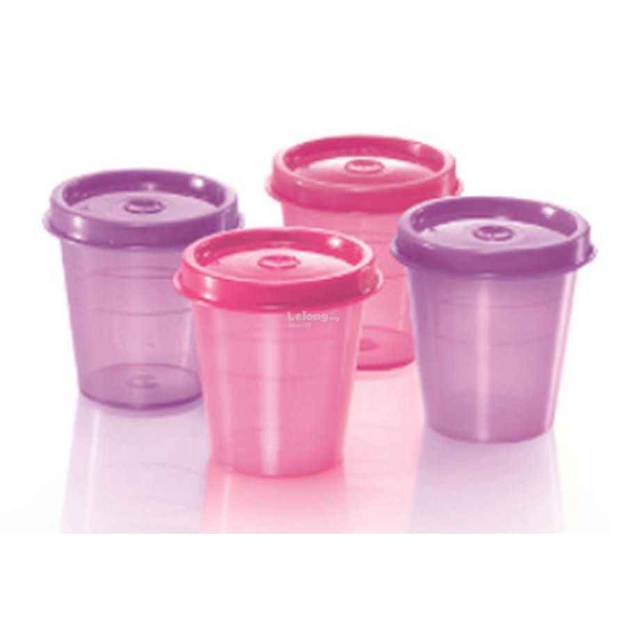 Tupperware Midgets Purple(2) +Pink (2) and Red (4)