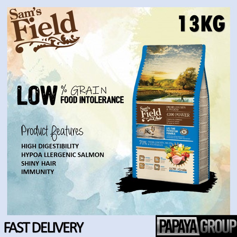 Buy Sam S Field Low Grain Dog Food 13kg Adult Chicken Adult Salmon Sams Field Free Sam S Field Dog Snack X1 Pack Seetracker Malaysia