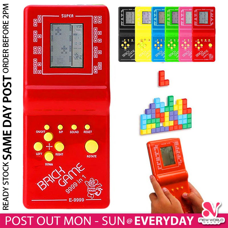 《 , 》 Tetris Brick Game Games Classic Retro Handheld Toy Gift Children Kids Education Toys Pemainan Budak 电子游戏机