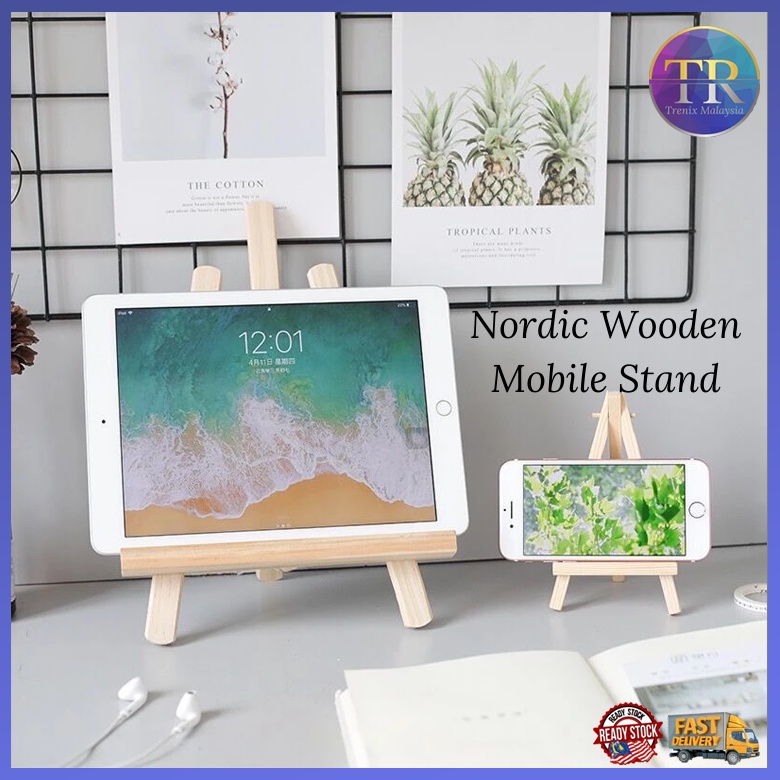 Nordic Universal Wooden Phone/Tablet Creative Holder Stand Mount Decoration Portable Multi-Function Painting Ipad Easels