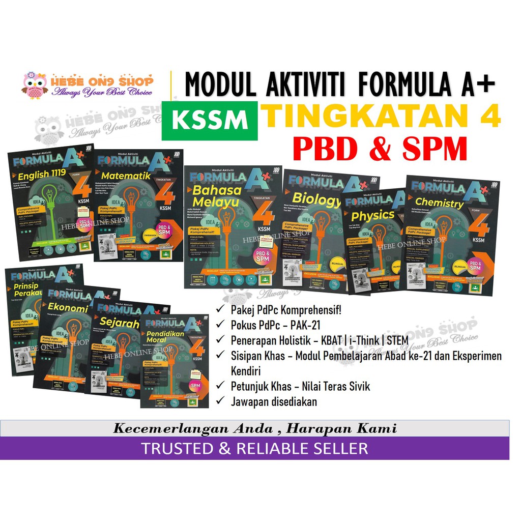 Modul Aktiviti Formula A+ Tingkatan 4 KSSM 2020 PBD & SPM ...