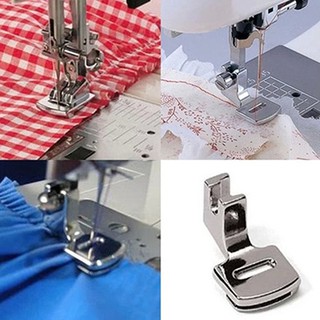 Fold Rolled Hem Presser Foot Feet Kit for Overlock Overcasting Sewing Machine