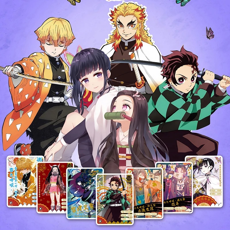 Durable Essential Anime Demon Slayer No Yaiba Paper Card Letters One Games Children Playing Toy Peripheral Character ...