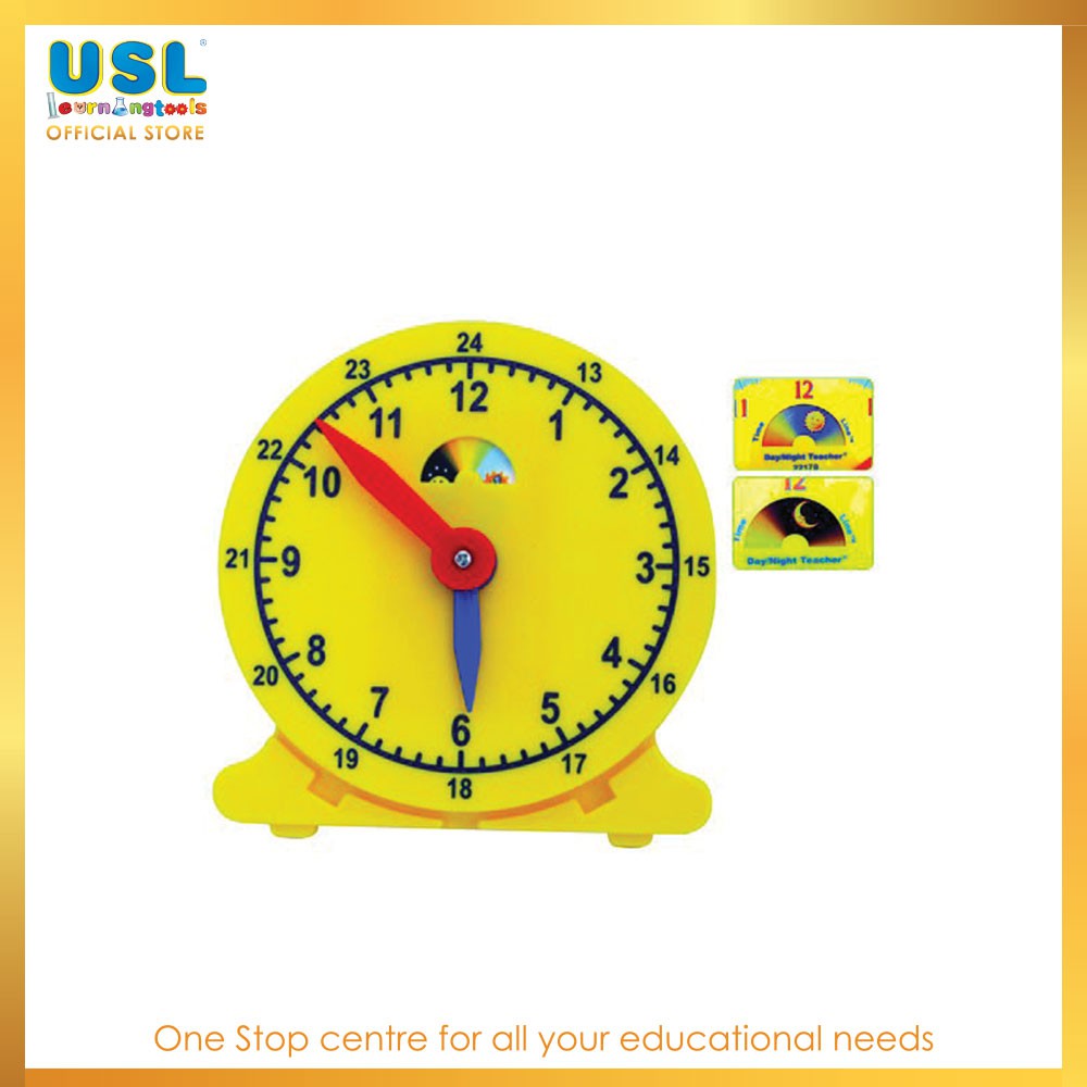 Student Clock (Day/Night) and (Time Concept) - Mathematics & Early Learning & Educational Children Clocks