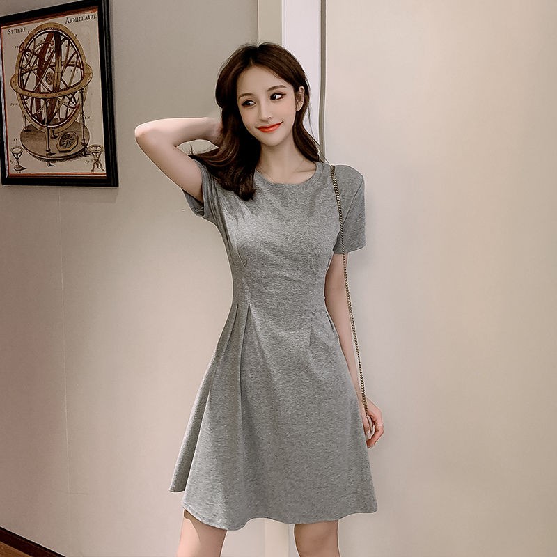 solid color midi dresses with sleeves