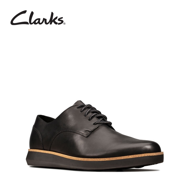 clarks mens brown leather shoes