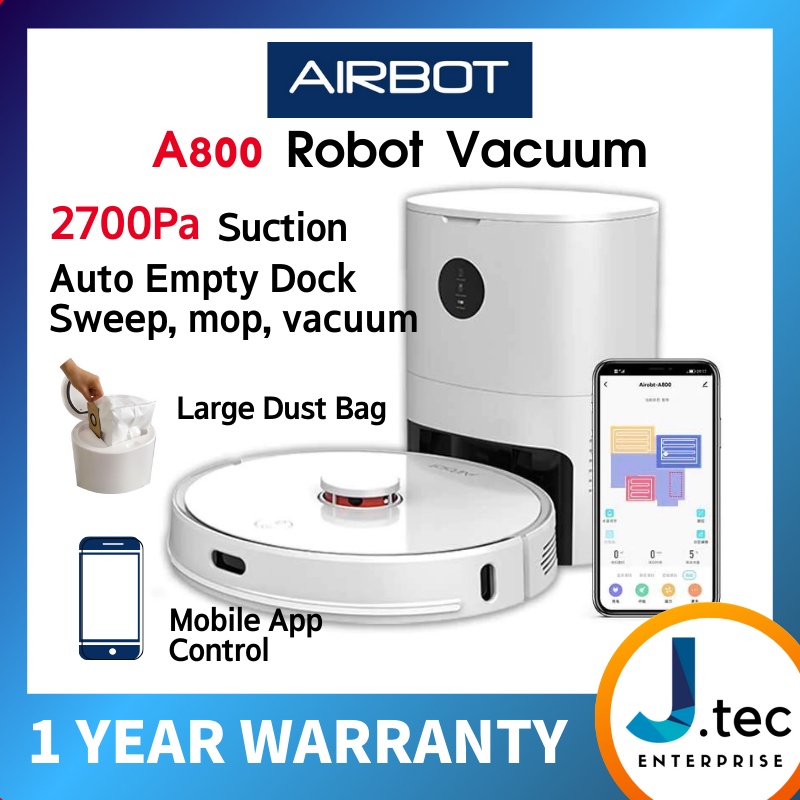 AIRBOT A800 2700Pa Robot Vacuum Cleaner / Self Cleaning Dock/ APP