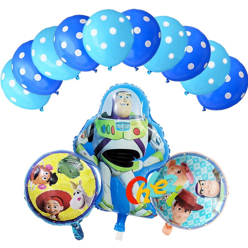 5 13pcs Toy Story Birthday Balloons Woody Buzz Lightyear Party