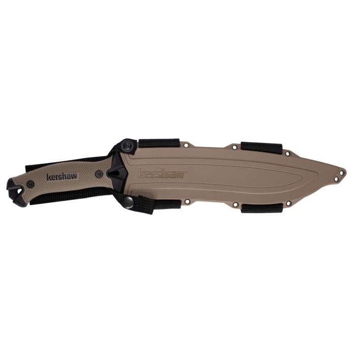 Kershaw Camp 10 - Carbon Steel, Outdoor, Plain, Recurve, Fixed Blade