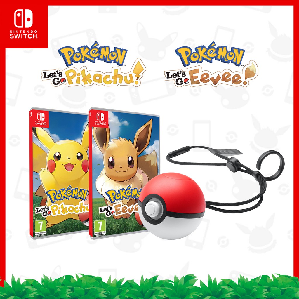 let's go pikachu and pokeball