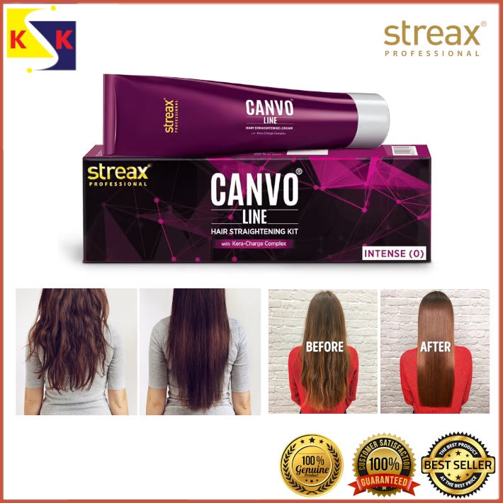 STREAX PROFESSIONAL Canvoline Hair Straightening Kit-Intense With Keratin  Treatment | Shopee Malaysia