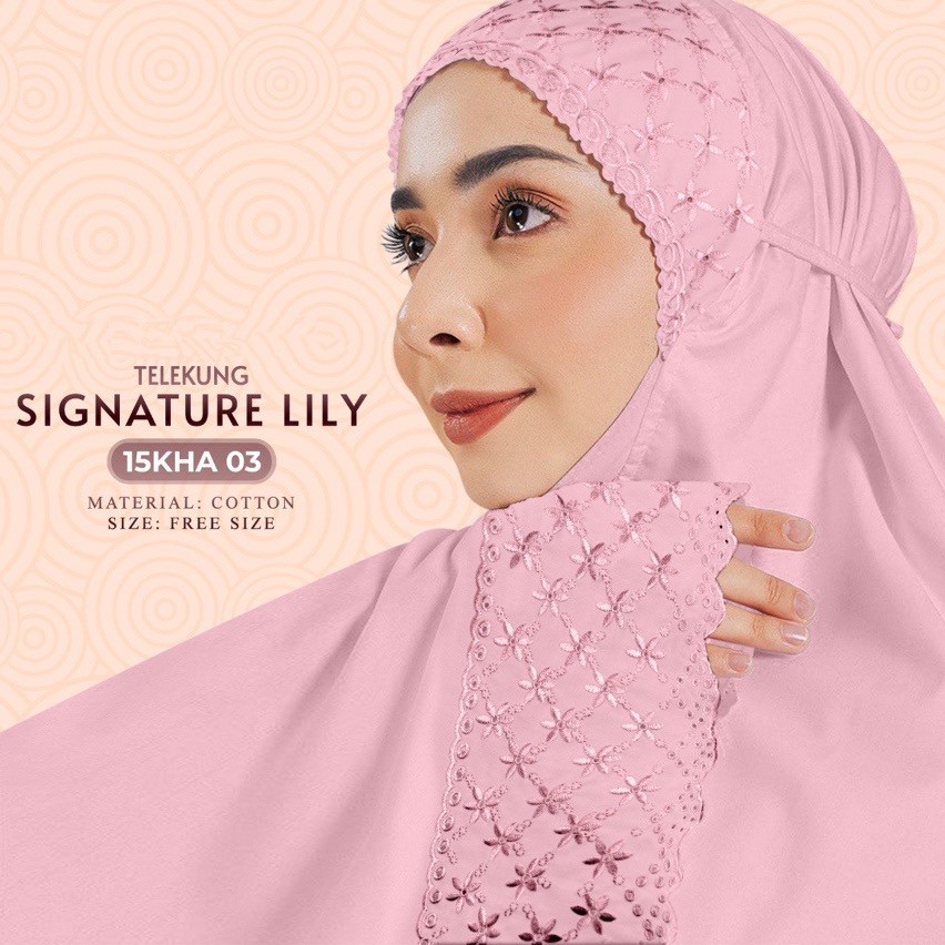 Telekung Signature Lily Collection - Free Woven Bag | Shopee Malaysia