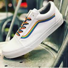 rainbow skate vans