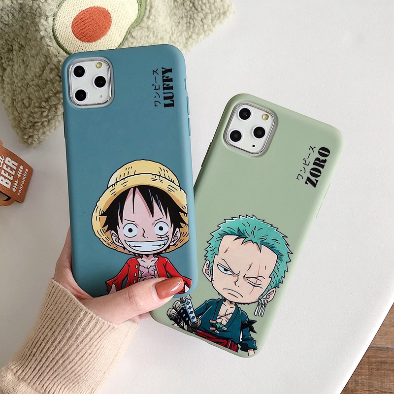 One Piece Luffy Zoro Case Iphone 11 Pro Max Colorful Printed Soft Shockproof Cover Iphone X Xs Max Xr 8 7 6 6s Plus Shopee Malaysia